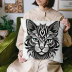 629_CAT_ARTのモノラルキャット2 Cushion