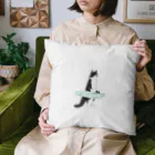 ONI Designのバレリーナ黒ぶち猫 Cushion