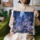 シロクマペンギンのムーンライトシティのメタリックガール Cushion