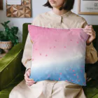 Musashi和柄Shop 【Japanese pattern】の桜流水クッション Cushion