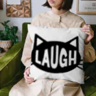 LAUGHのLAUGH ロゴ　黒 Cushion
