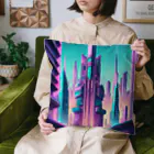 のんびりアート工房のサイバーパンク都市 Cushion