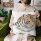 姫とすずり。の静かなかわいらしいヒョウ Cushion