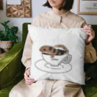 れぷらぶ屋のコーヒーで暖まるアオジタ Cushion