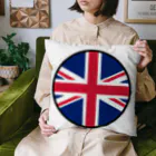 おもしろいTシャツ屋さんのイギリス England United Kingdom Great Britain クッション