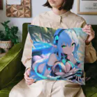 シロクマペンギンのエルフのサイバーピアニストの夏休み Cushion