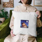 GAKUの星空の下でリラックスカピバラ Cushion