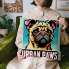 Urban pawsの情けない顔のパグチワワ「Urban paws」 クッション