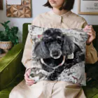 黒トイプーのハナの黒トイプーハナのグッズ Cushion