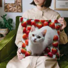 kiryu-mai創造設計のいちごねこ・スクエア Cushion