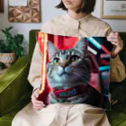 ネオンストリートANIMALのアメリカンショートヘア#4【ネオンストリートcat】 Cushion