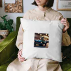 araiguma_shopのカーレースに参加しているアライグマ Cushion