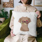 ファンシーTシャツ屋の水玉メガネ柄シャツ Cushion