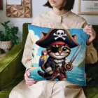 猫は癒やしの猫と海賊 クッション