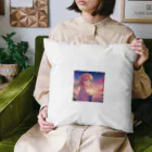 yumeの風になびく髪を持つ可憐な女の子 Cushion