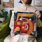 パブリックドメインさんのチャールズ・デムス charles demuth No5 金のNo.5 クッション