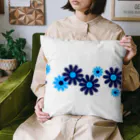 kazeou（風王）のレトロ風花(8枚)青・水色 Cushion