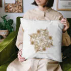 ファンシーTシャツ屋のゴールドフラワー Cushion