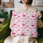 23artsのさかなパターン柄クッション（ピンク） Cushion