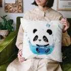 waterpandaの水に落ちるパンダ Cushion