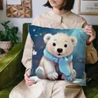 りんりんの可愛いシロクマちゃんショップ　かわいいよ！のしろくまちゃん Cushion