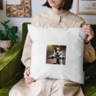 ISAACの自転車にのるジャックラッセル Cushion