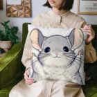 もふっとチンチラ🐭のばんざいチンチラ Cushion