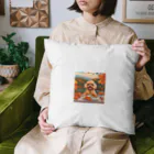 ワンちゃん大好きの秋を楽しむトイプードル Cushion