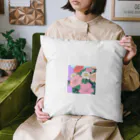 小町の花に囲まれた日常 Cushion