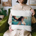 ramekoのラメ子_水着_青02 Cushion