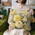 okierazaのペールイエローテーマの花束 Cushion