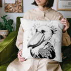 そうえんショップのモノクロームハシビロコウ Cushion