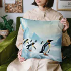 Toppogidaikonの競争するペンギン達 Cushion