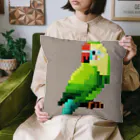 jthbcのオウム柄ピクセルアート Cushion