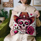 yasurin7000のローズスカル Cushion