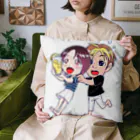 バツ2バツ1再婚夫婦公式ショップのバツ2バツ1再婚夫婦イラスト Cushion