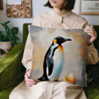 akipen76の卵を温かく見守っているペンギン Cushion