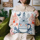 (っ◔◡◔)っ ♥ Le Petit Trésor ♥の花の詩カップ(The Flower Poetry Cup) Cushion