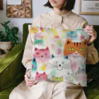 F2 Cat Design Shopのbeloved cats 002 Cushion