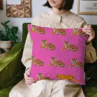 tigertigerの tigertigerときどきチーター　ピンク Cushion