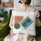  SATOHIROショップのレトロウェーブハーモニー Cushion