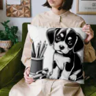 pano's shopの子犬とえんぴつ Cushion