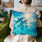 終わらない夢🌈の美しい海とイルカ🐬✨ Cushion