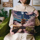 chan-takehaniの 月明かりの下の桜 Cushion