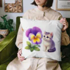 Y m @Y's shopの猫とパンジー Cushion