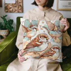 Green__teaのSparrow flapping wings Cushion