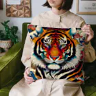 chaochao0701の浮世絵風　虎（顔）"Ukiyo-e style tiger (face)."  "浮世繪風格的虎（臉）。 Cushion