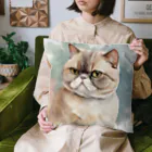 yae_8の猫　ストリートアート風 Cushion