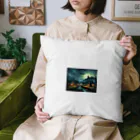 studio eizoの夜に輝く美しい村の光景 Cushion