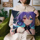 pukurou2096の紫髪のオッドアイ美少女 Cushion